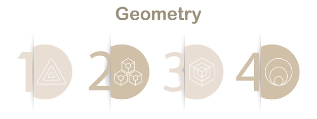 geometry set icon triangle cubes nested squares concentric circles shapes mathematics design structure patterns abstract geometry symbols visual art education geometry tools graphics