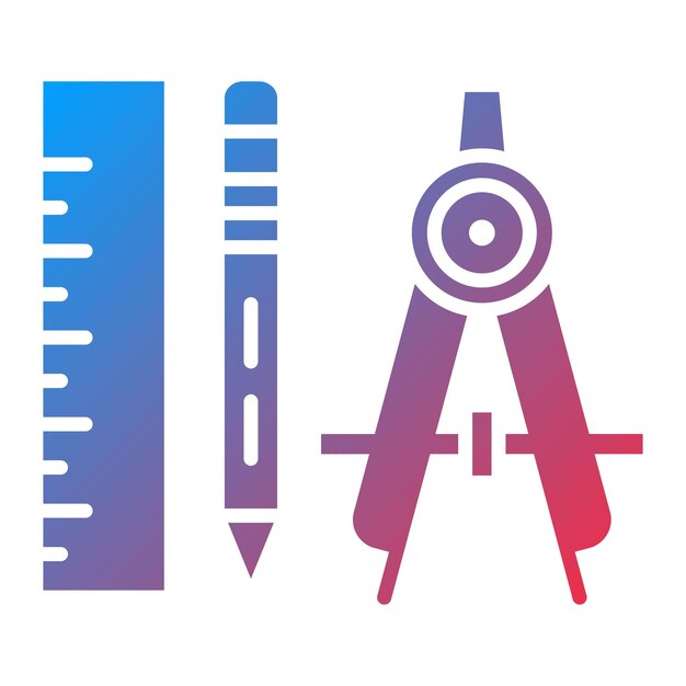 geometry tools icon vector image can be used for school