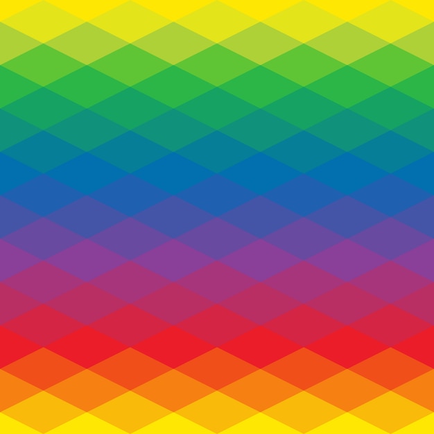 geometry triangle, mosaic illustration with rainbow colors.