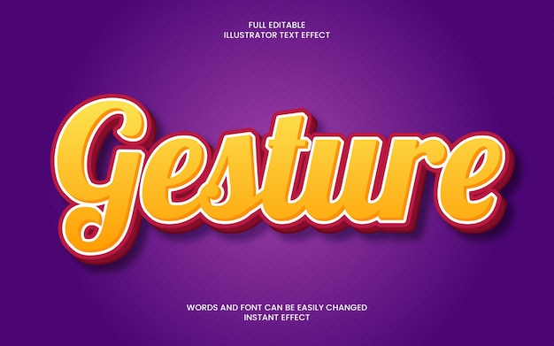 gesture text effect