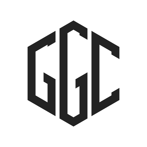 GGC Logo Design Initial Letter GGC Monogram Logo using Hexagon shape