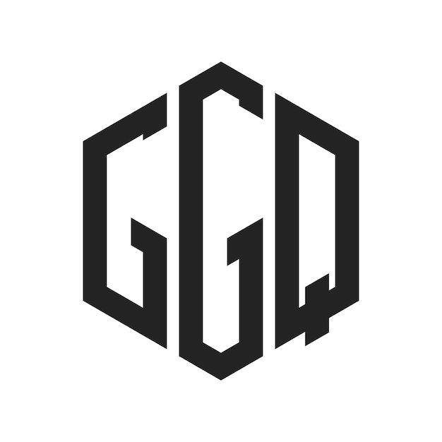 GGQ Logo Design Initial Letter GGQ Monogram Logo using Hexagon shape