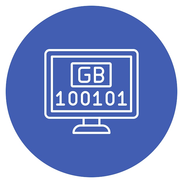 Gigabyte icon vector image Can be used for Computer Science