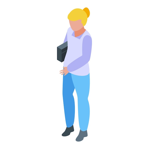 Girl consumer rights icon Isometric of Girl consumer rights vector icon for web design isolated on white background