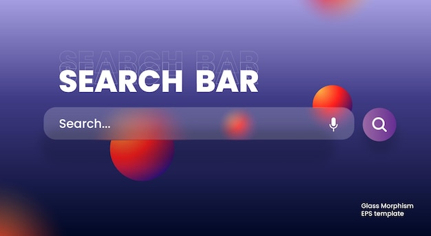 Glass morphism_search bar purple