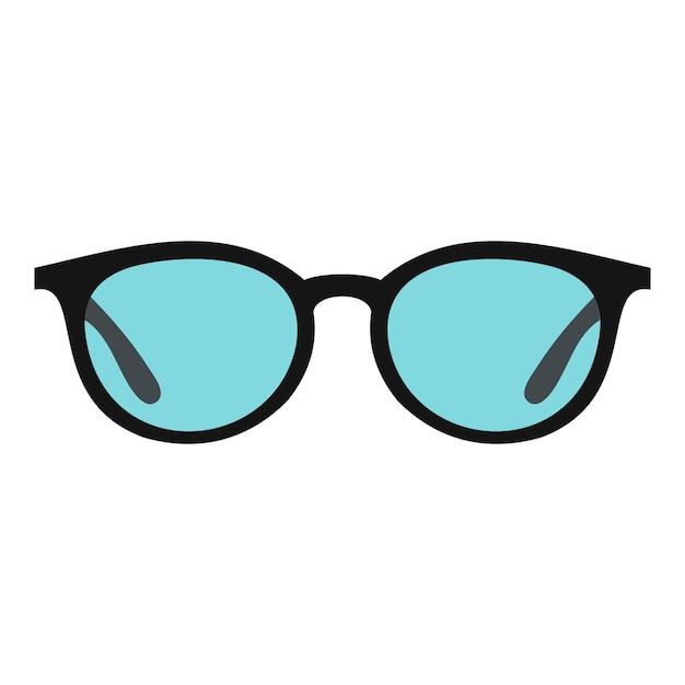 Glasses icon in flat style isolated on white background Sun protection symbol vector illustration