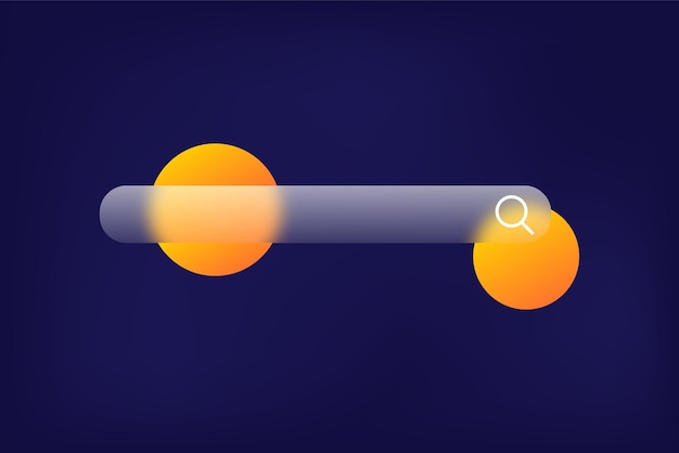 Glassmorphism search bar button