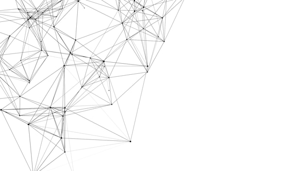 Global network connection Abstract vector background of dots and lines with polygons The concept of big data digital technology science and IT development