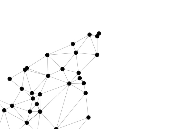 Global network connection background for banner design Abstract line background with connecting dots and lines Network Connecting dot polygon Social network communication Internet technology