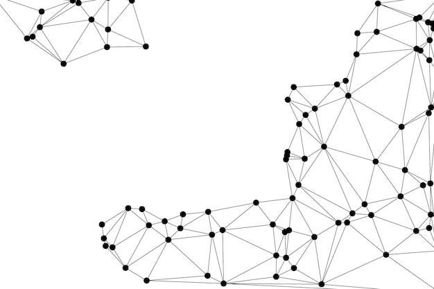 Global network connection background for banner design Abstract line background with connecting dots and lines Network Connecting dot polygon Social network communication Internet technology