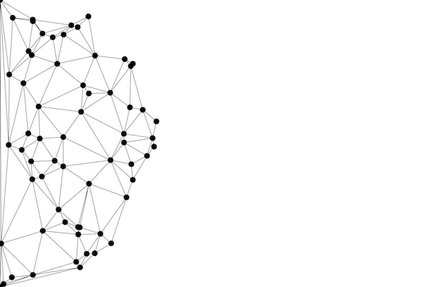 Global network connection background for banner design Abstract line background with connecting dots and lines Network Connecting dot polygon Social network communication Internet technology