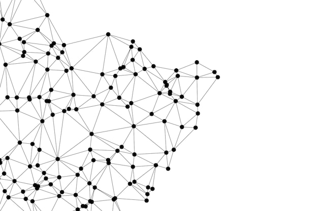Global network connection background for banner design Abstract line background with connecting dots and lines Network Connecting dot polygon Social network communication Internet technology