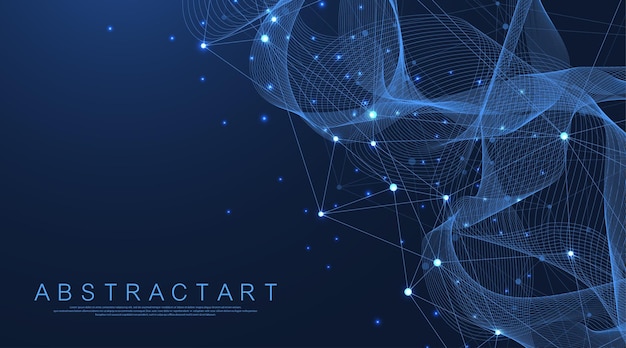 Global network connection concept Big data visualization