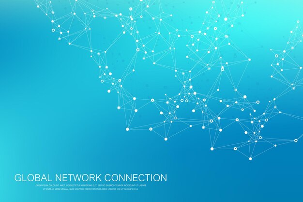 Global network connection concept Vector illustration