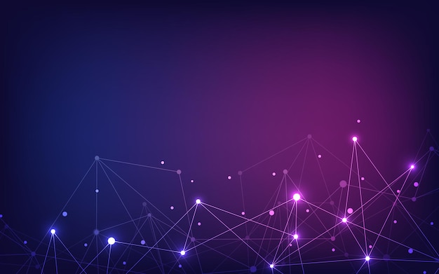 Global network connection Digital technology and communication concept