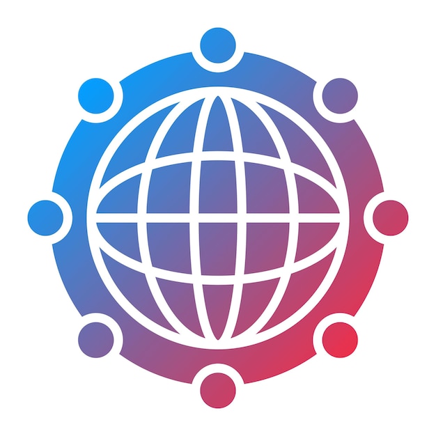Global Network icon vector image Can be used for Business Startup
