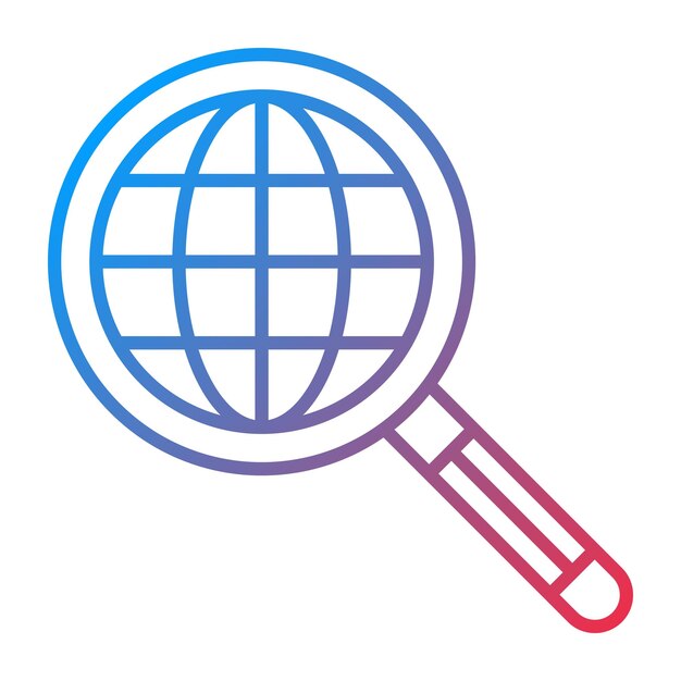 Global Search icon vector image Can be used for Coding and Development
