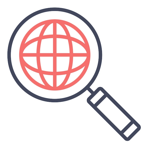 Global Search Vector Illustration Style