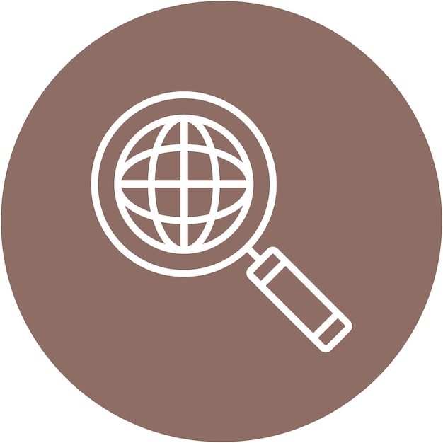 Global Search Vector Illustration Style