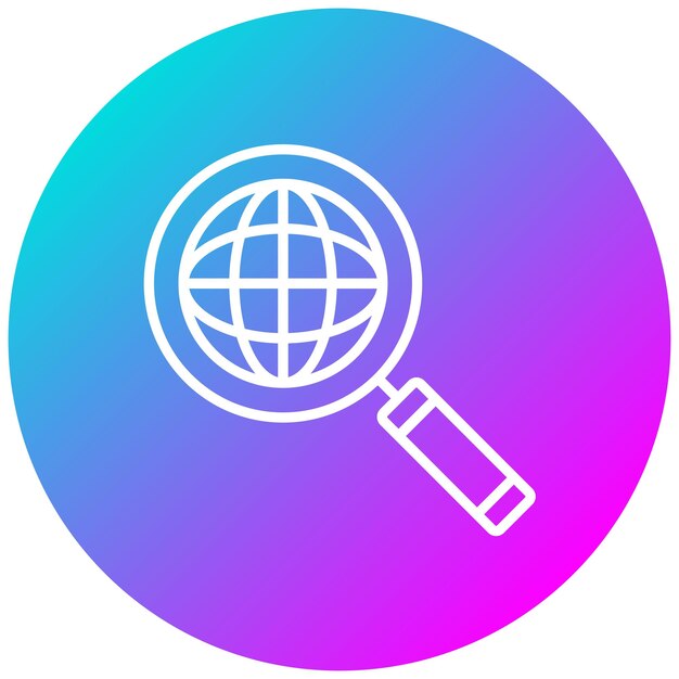 Global Search Vector Illustration Style