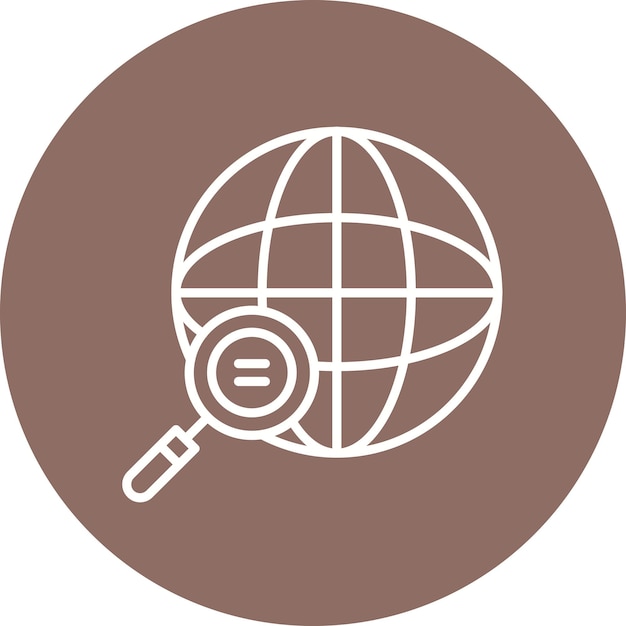 Global Search Vector Illustration Style