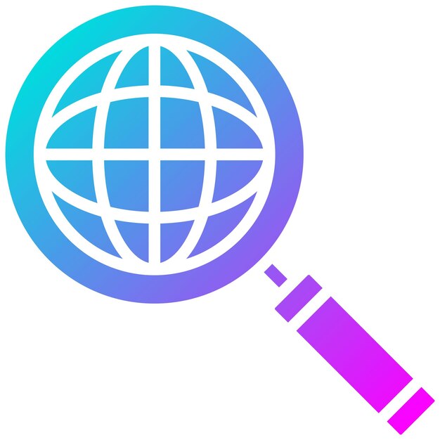 Global Search Vector Illustration Style