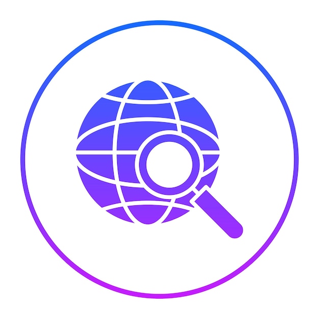 Global Search Vector Illustration