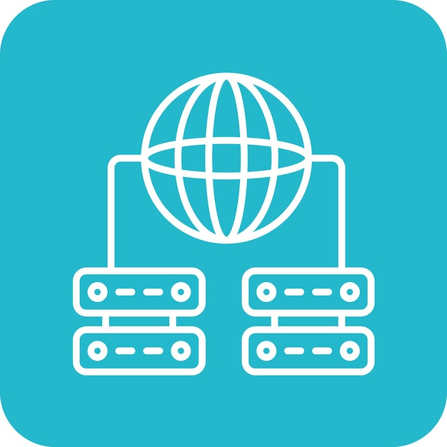 Global Servers icon vector image Can be used for Networking and Data Sharing