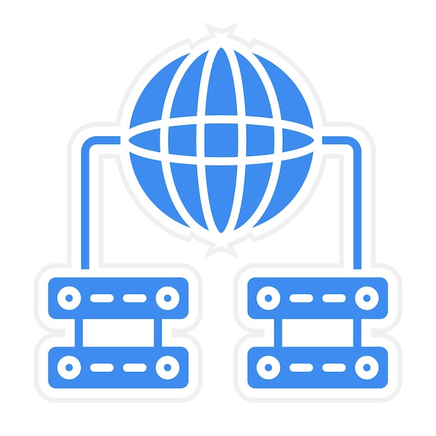Global Servers icon vector image Can be used for Networking and Data Sharing
