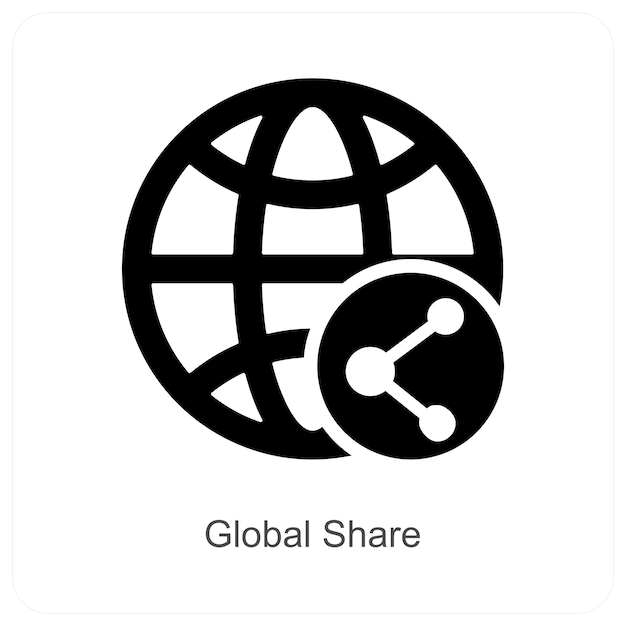 Global Share and Send icon concept