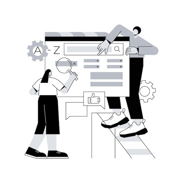 Glossary abstract concept vector illustration