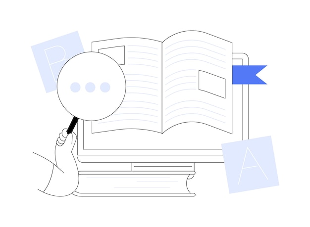 glossary abstract concept vector illustration