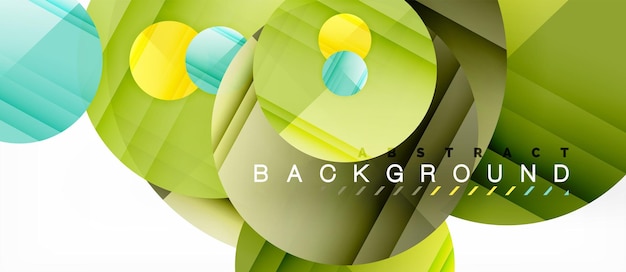 Glossy colorful circles abstract background modern geometric design