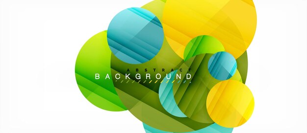 Glossy colorful circles abstract background modern geometric design