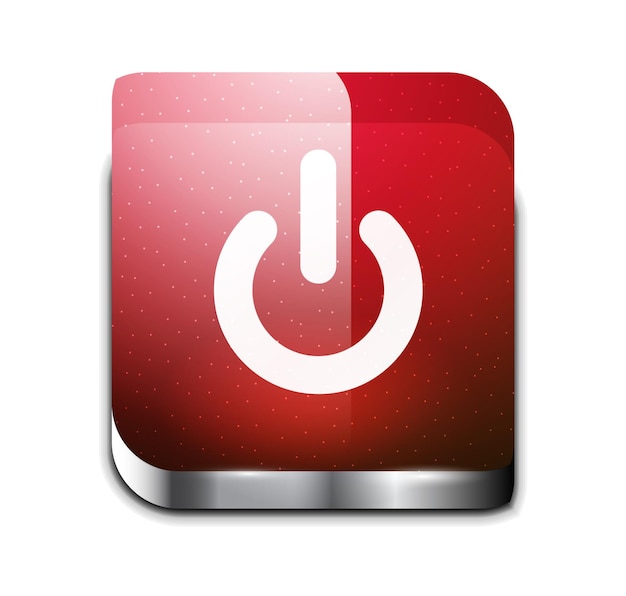 Glossy square power button