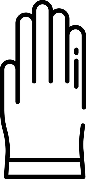 Glovessolid outline vector illustration