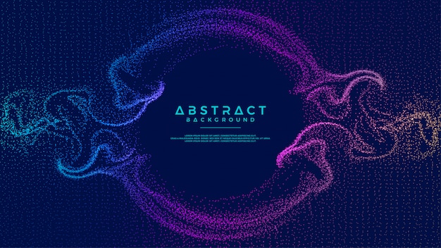 glowing abstract particle flow background.