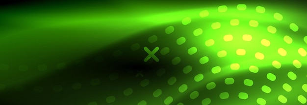 Glowing abstract wave on dark shiny motion Christmas and New Year magic space light Techno abstract background