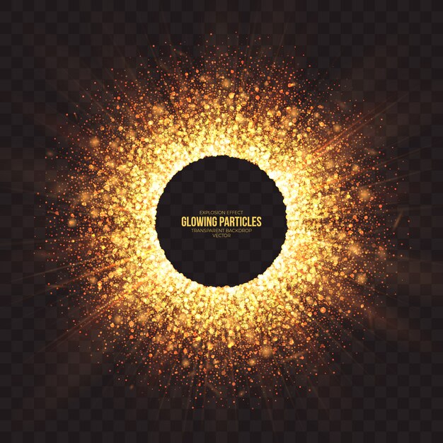 Glowing Golden Particles Explosion Effect Background