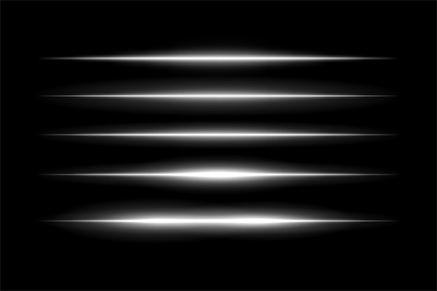 Glowing horizontal beams arranged in vertical stack with symmetrical light spread Sharp edges fade smoothly into dark background creating futuristic motion effect