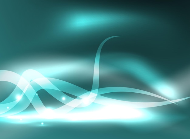 glowing shiny wave background vector energy concept illustration