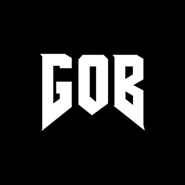 gob letter logo design for technology company gob logo design black and white color combination gob logo gob vector gob design gob icon gob alphabet gob typography logo design
