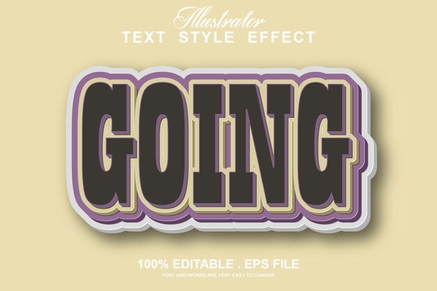 going text effect editable