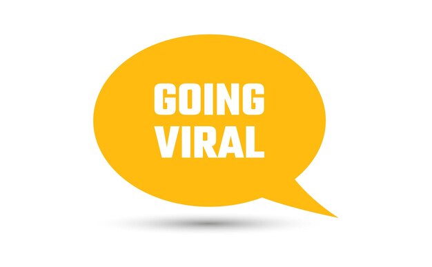 going viral speech bubble vector illustration Communication speech bubble with going viral text