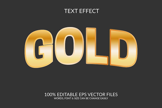 gold 3d fully editable vector eps text effect template