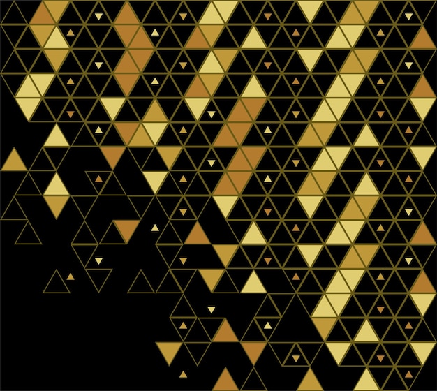 gold and black pattern broken abstract grid illustration