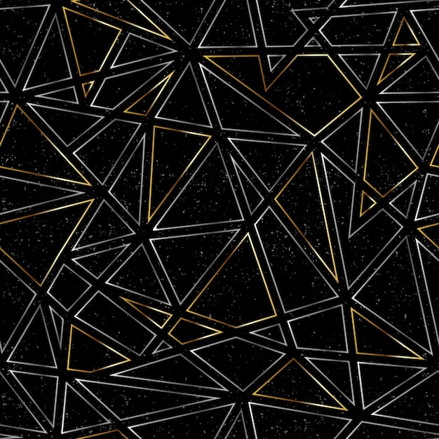 Gold color triangle pattern with grunge effect