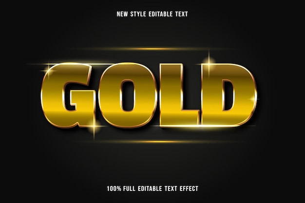 Gold editable text effect style luxury