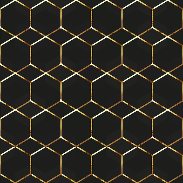 Gold Honeycomb frames seamless texture