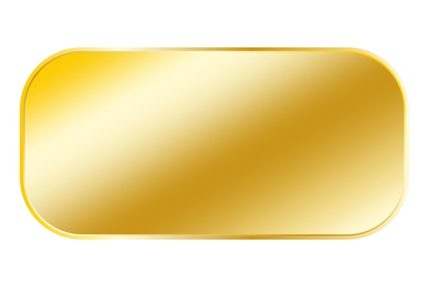 gold rectangle button with frame vector illustration eps 10 stock image